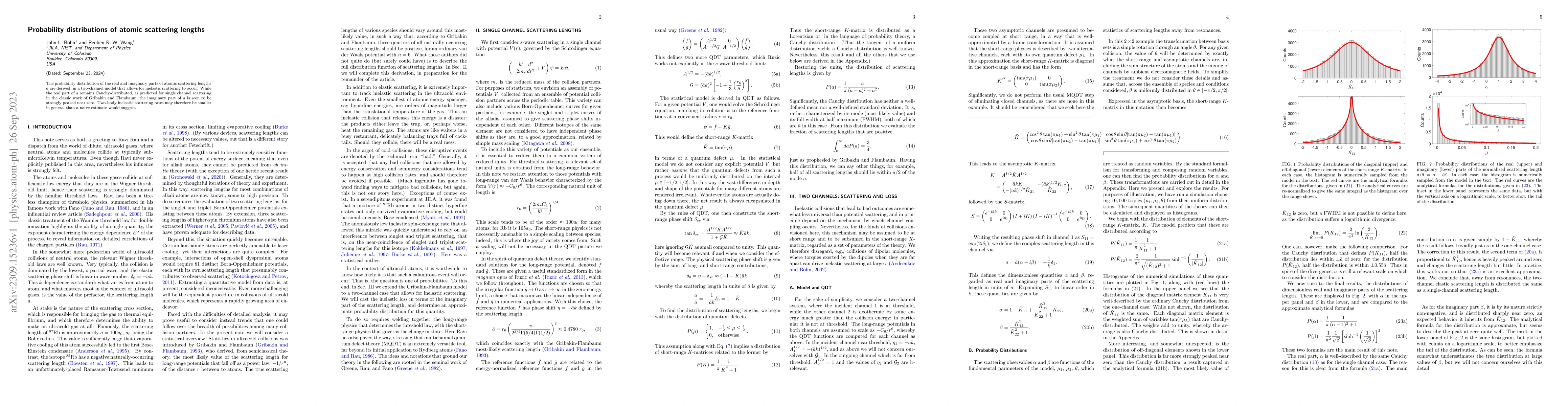 Thumbnail for Probability distributions of atomic scattering lengths