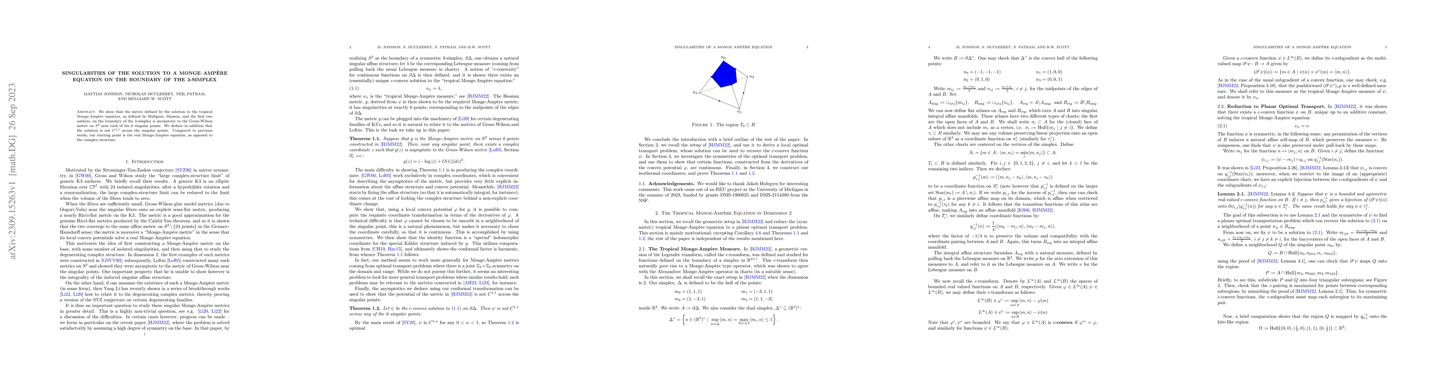 Thumbnail for Singularities of the solution to a Monge--Amp\`ere equation on the
  boundary of the 3-simplex