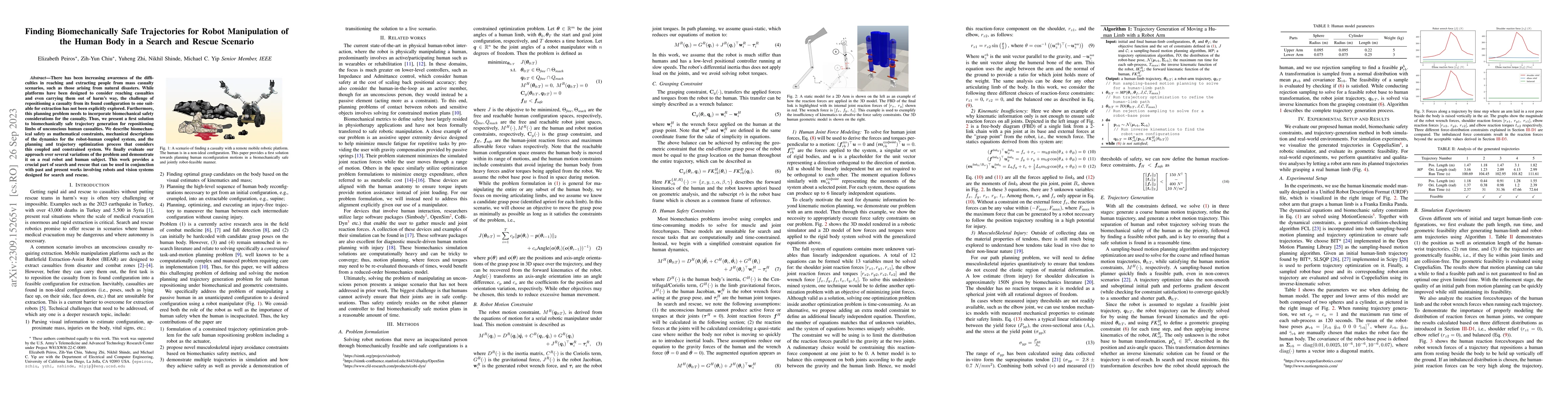 Thumbnail for Finding Biomechanically Safe Trajectories for Robot Manipulation of the
  Human Body in a Search and Rescue Scenario