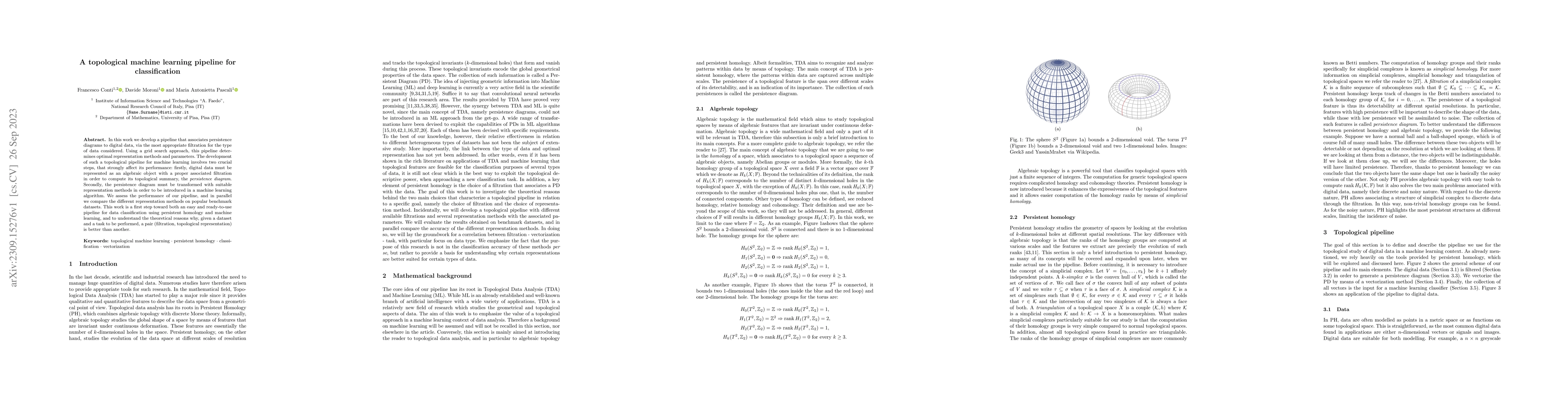 Thumbnail for A Topological Machine Learning Pipeline for Classification