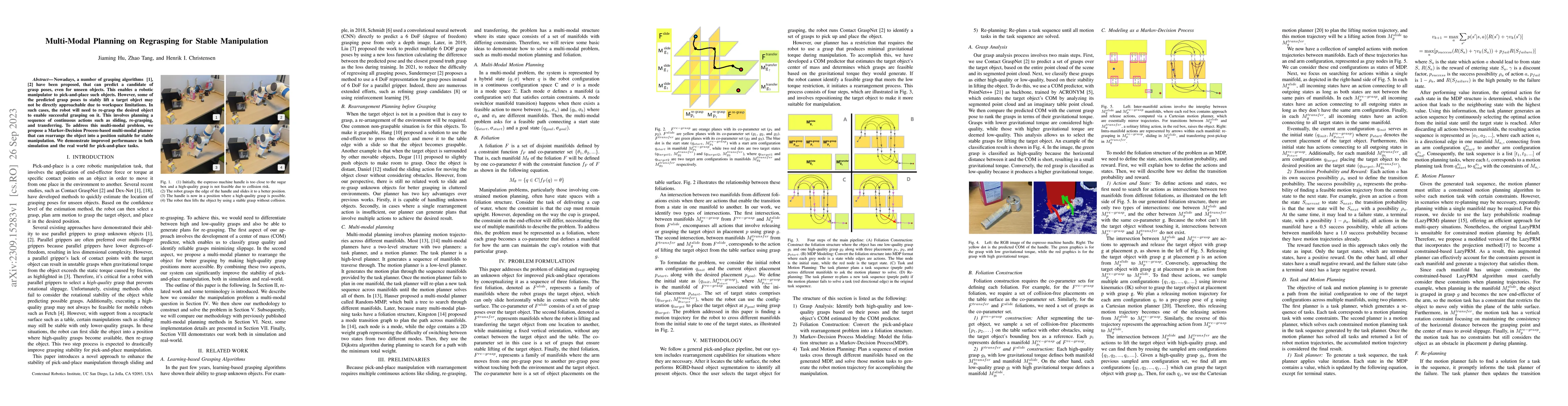 Thumbnail for Multi-Modal Planning on Regrasping for Stable Manipulation