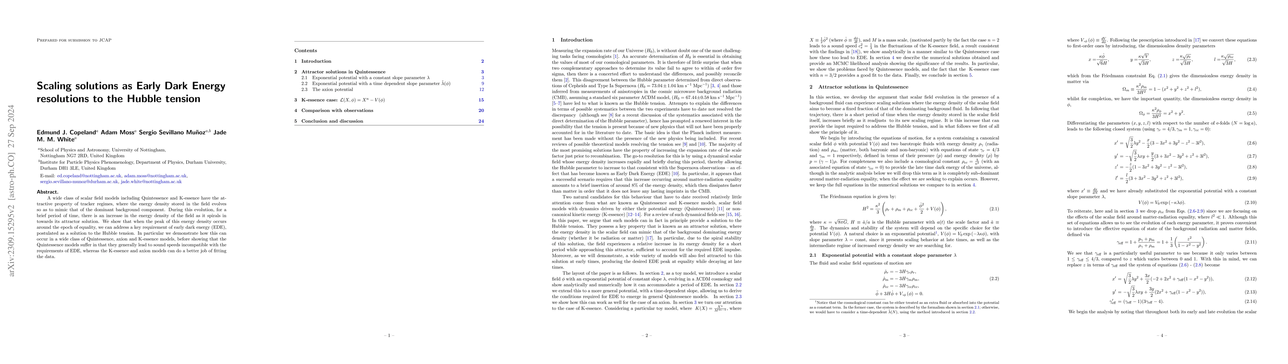 Thumbnail for Scaling solutions as Early Dark Energy resolutions to the Hubble tension