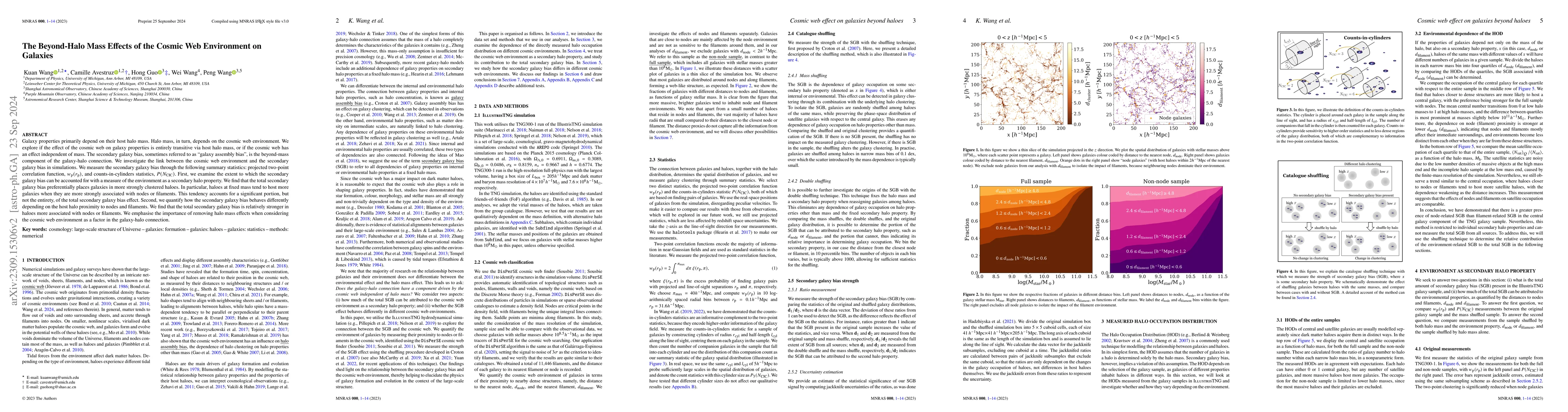 Thumbnail for The Beyond-Halo Mass Effects of the Cosmic Web Environment on Galaxies
