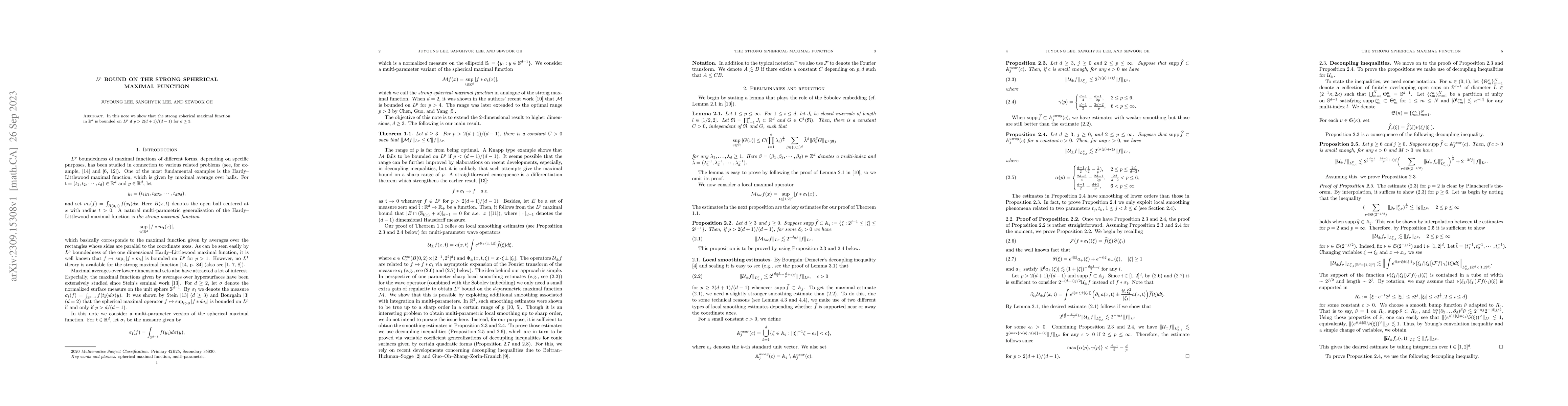Thumbnail for $L^p$ bound on the strong spherical maximal function