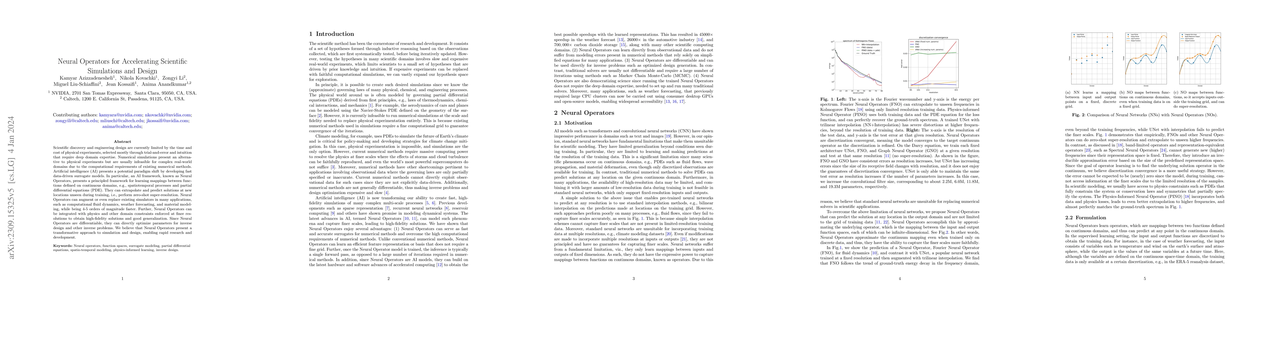 Thumbnail for Neural Operators for Accelerating Scientific Simulations and Design