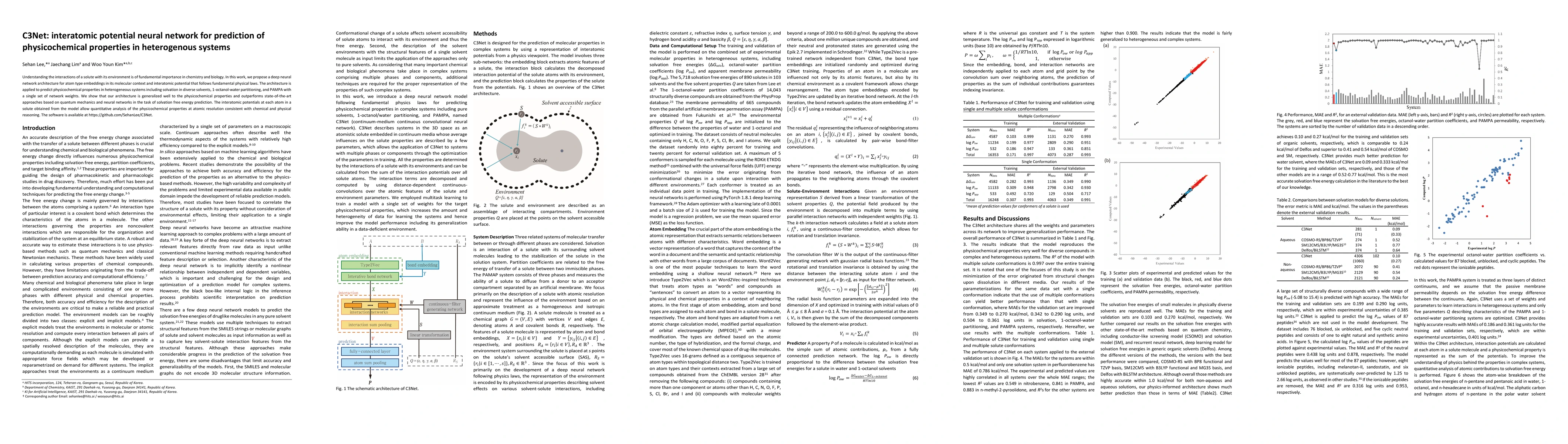 Thumbnail for C3Net: interatomic potential neural network for prediction of
  physicochemical properties in heterogenous systems