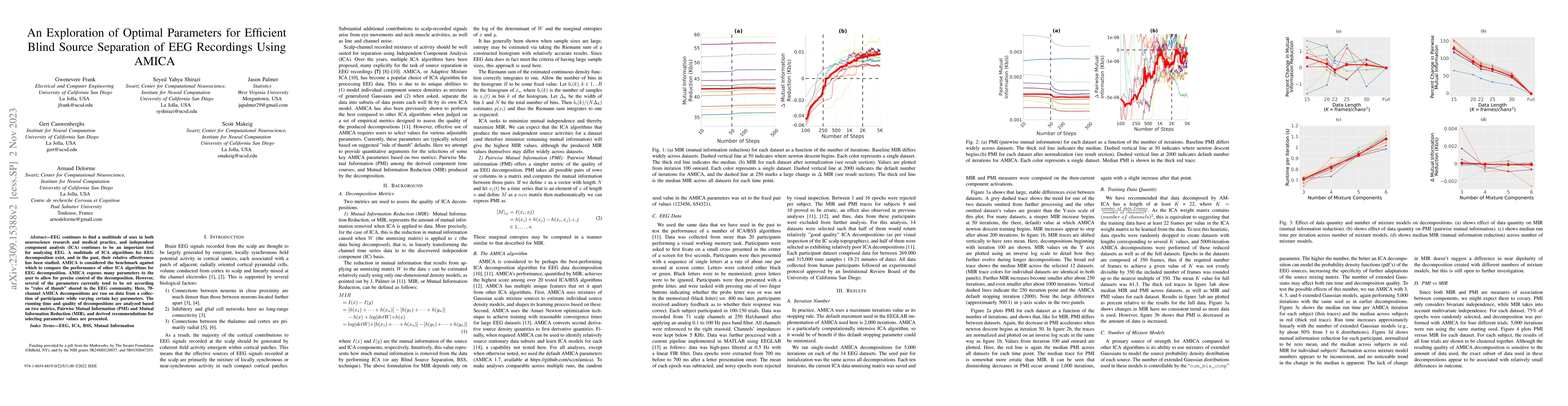 Thumbnail for An Exploration of Optimal Parameters for Efficient Blind Source
  Separation of EEG Recordings Using AMICA