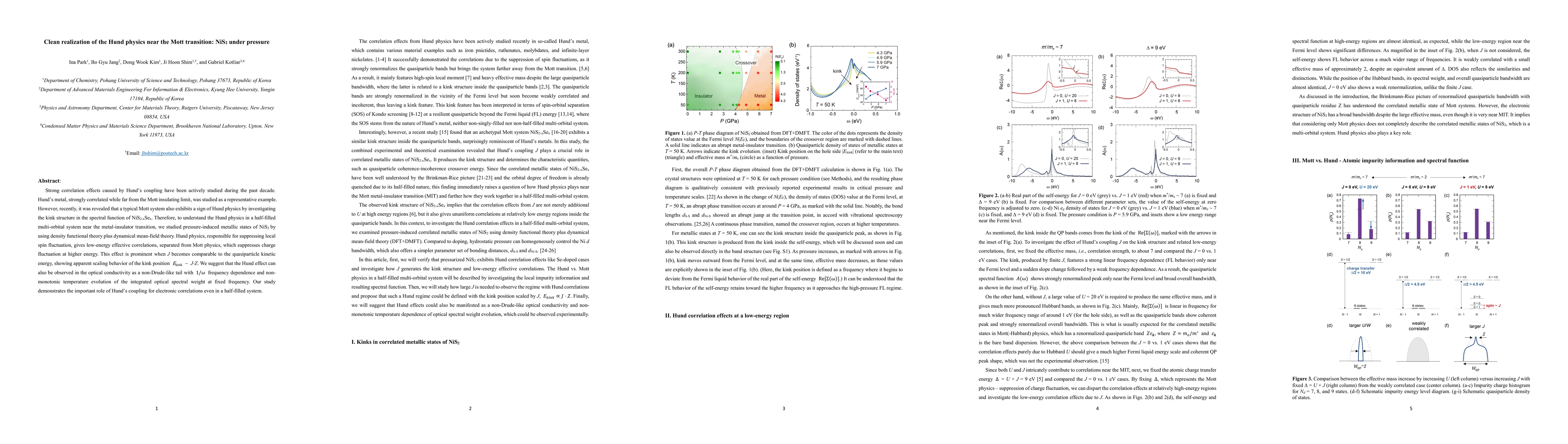 Thumbnail for Clean realization of the Hund physics near the Mott transition:
  $\mathrm{NiS_2}$ under pressure
