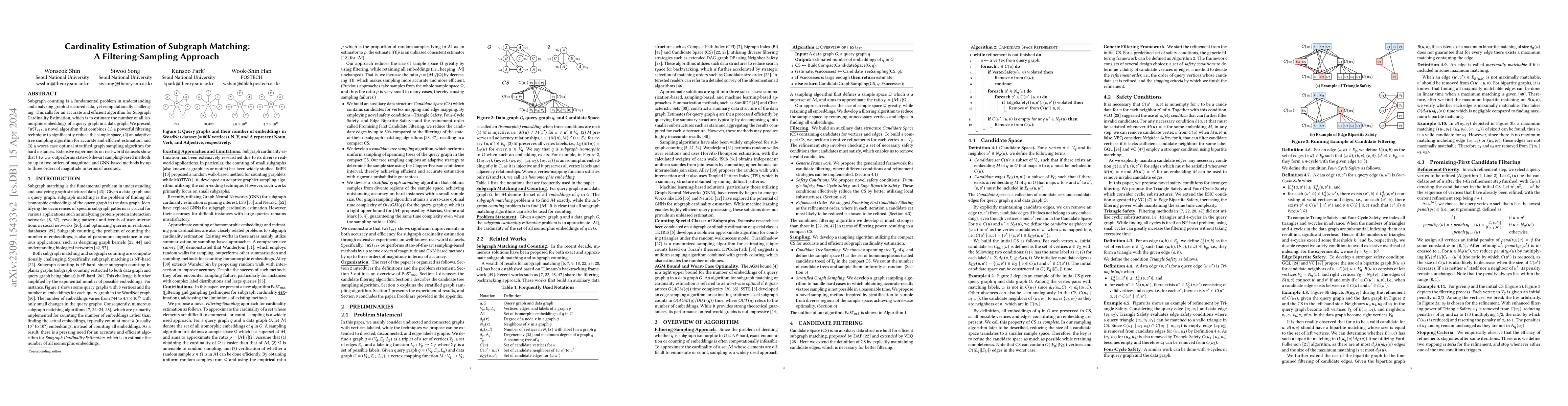 Thumbnail for Cardinality Estimation of Subgraph Matching: A Filtering-Sampling
  Approach