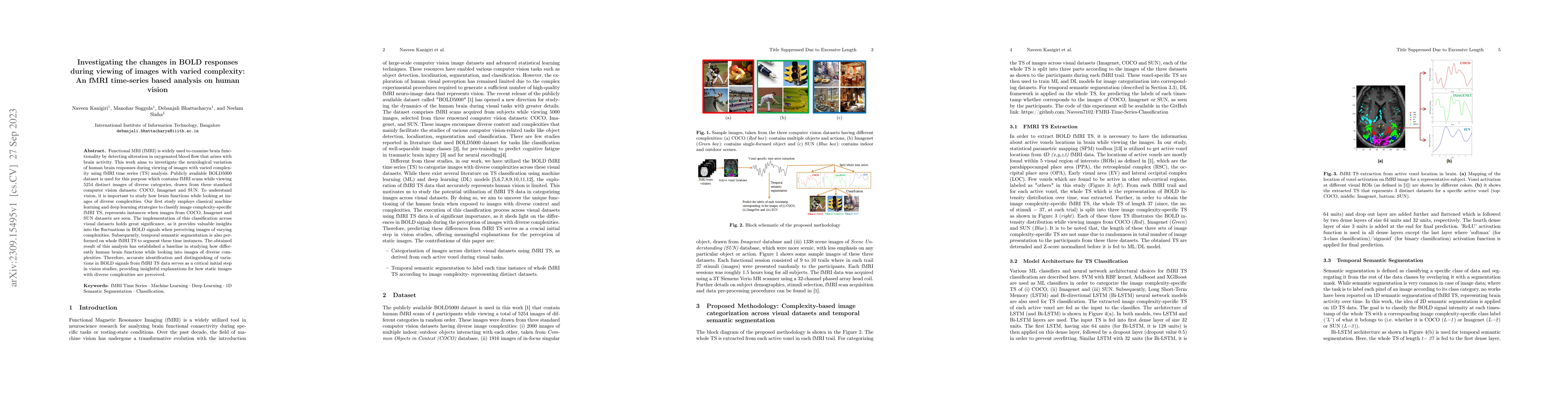 Thumbnail for Investigating the changes in BOLD responses during viewing of images
  with varied complexity: An fMRI time-series based analysis on human vision
