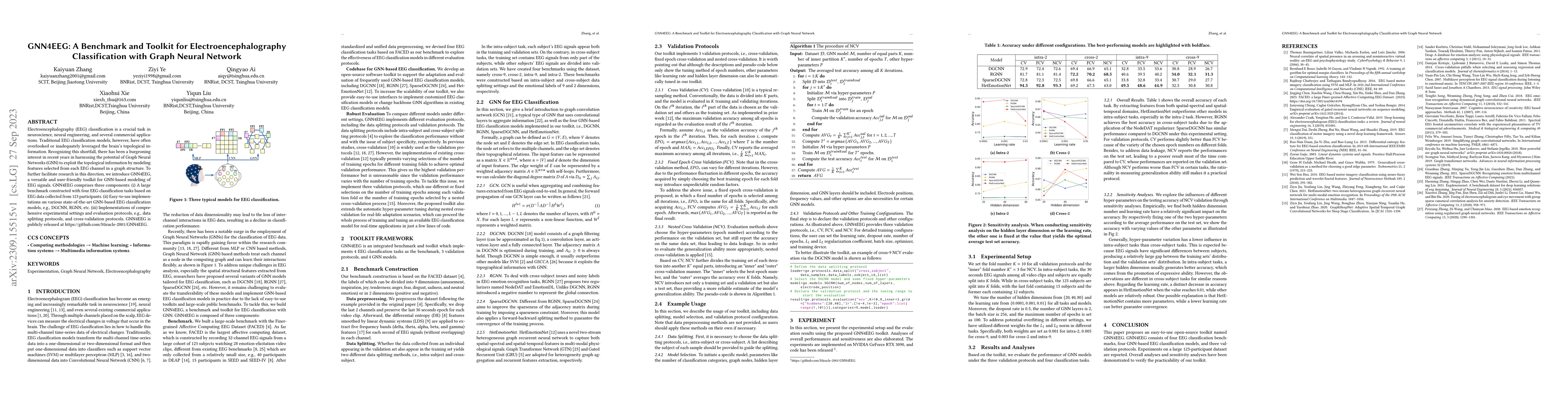 Thumbnail for GNN4EEG: A Benchmark and Toolkit for Electroencephalography
  Classification with Graph Neural Network