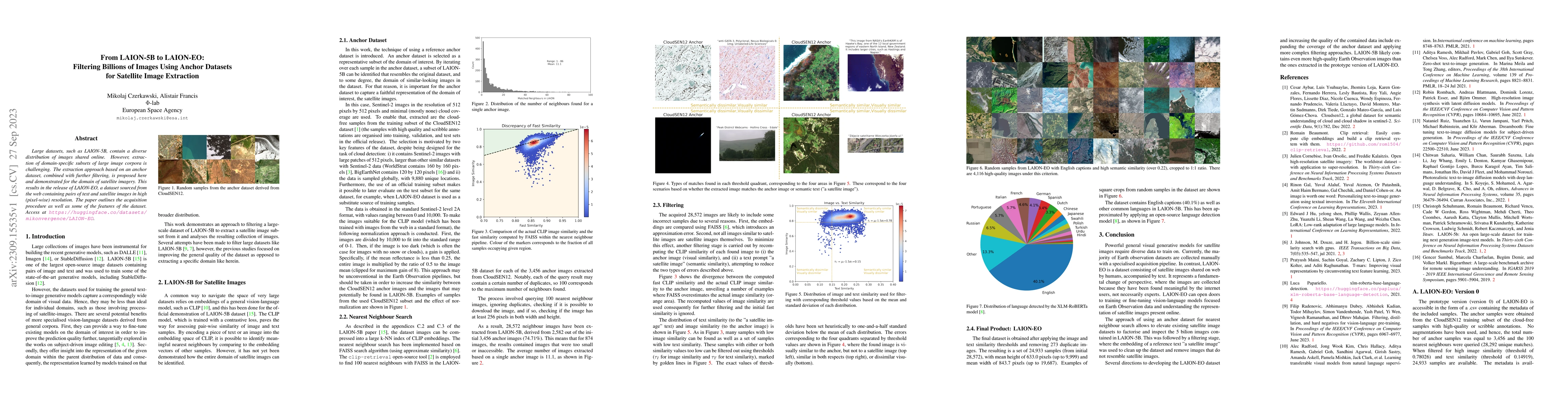 Thumbnail for From LAION-5B to LAION-EO: Filtering Billions of Images Using Anchor
  Datasets for Satellite Image Extraction