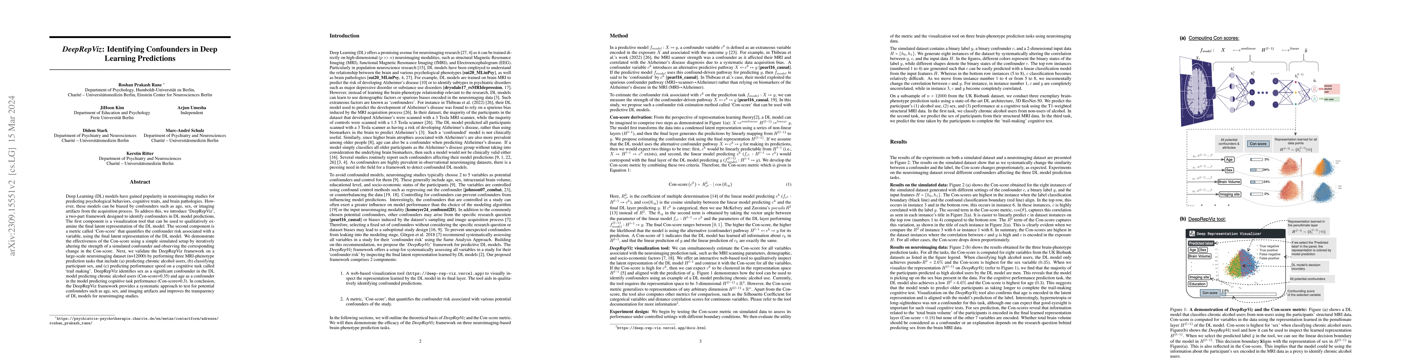 Thumbnail for DeepRepViz: Identifying Confounders in Deep Learning Model Predictions