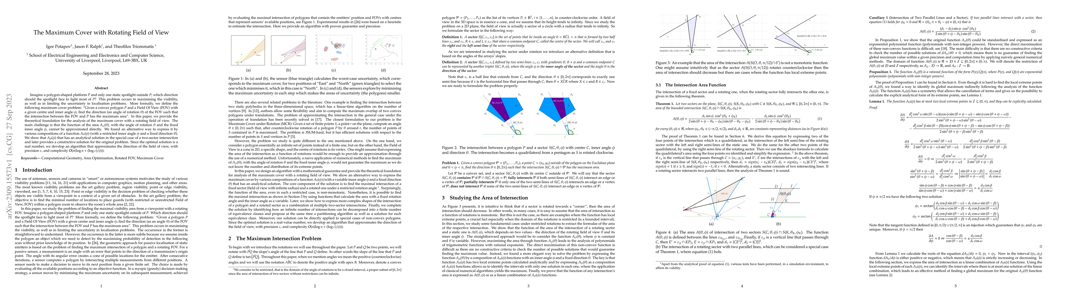 Thumbnail for The Maximum Cover with Rotating Field of View