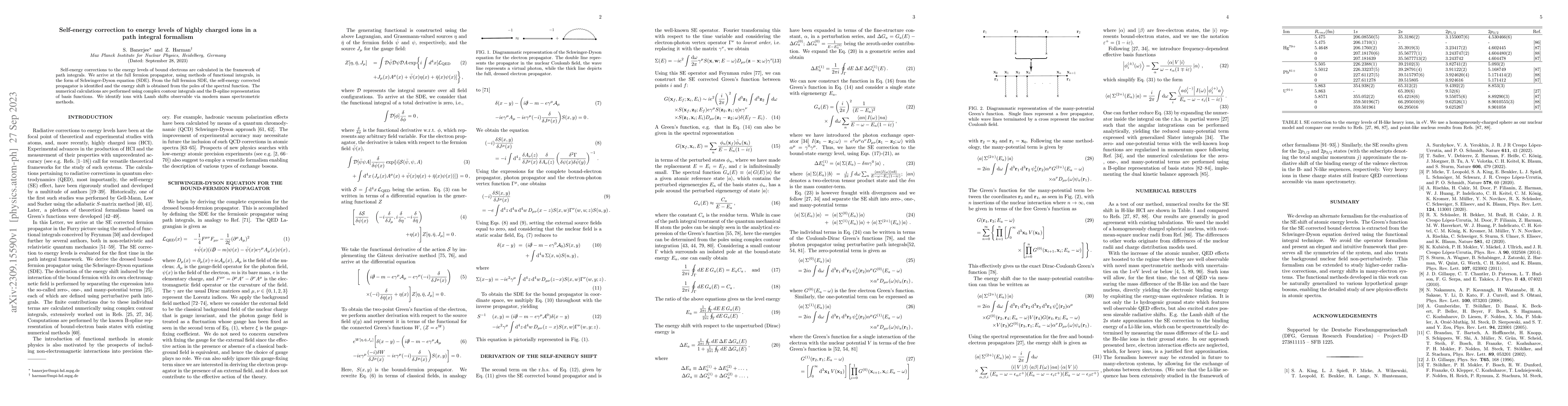 Thumbnail for Self-energy correction to energy levels of highly charged ions in a path
  integral formalism