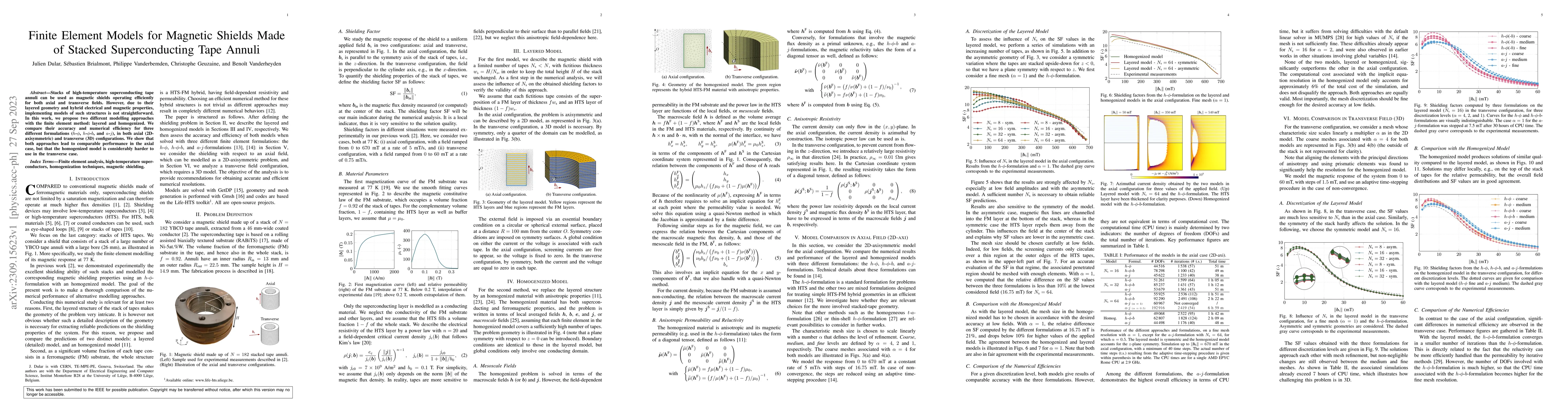 Thumbnail for Finite Element Models for Magnetic Shields Made of Stacked
  Superconducting Tape Annuli