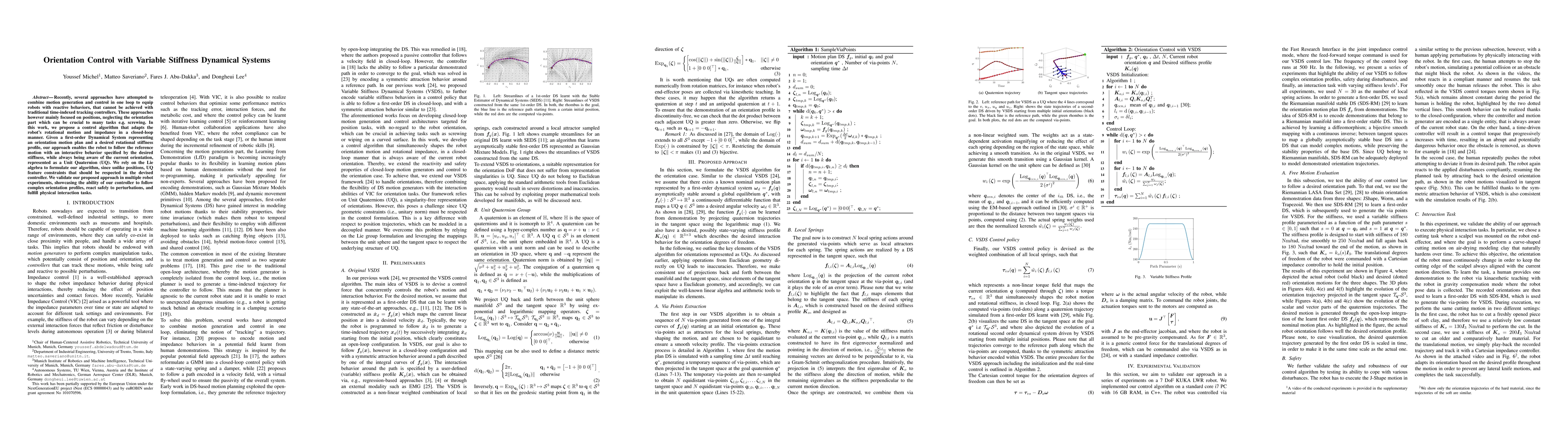 Thumbnail for Orientation Control with Variable Stiffness Dynamical Systems
