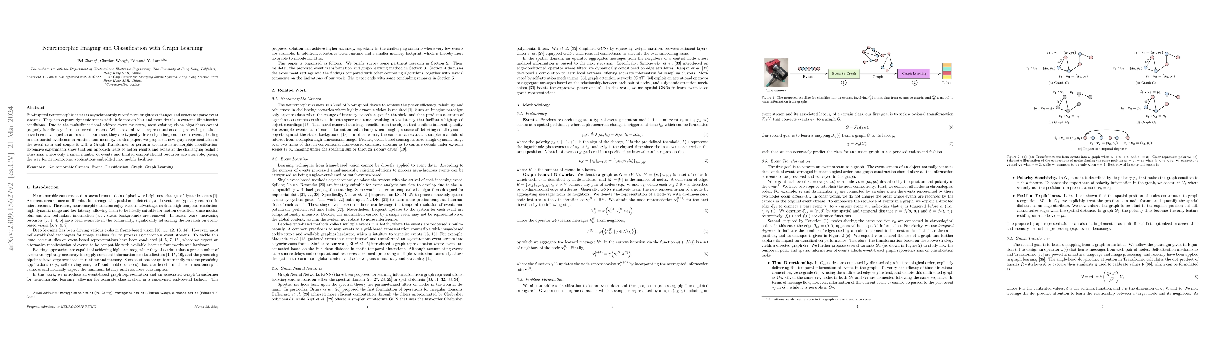 Thumbnail for Neuromorphic Imaging and Classification with Graph Learning