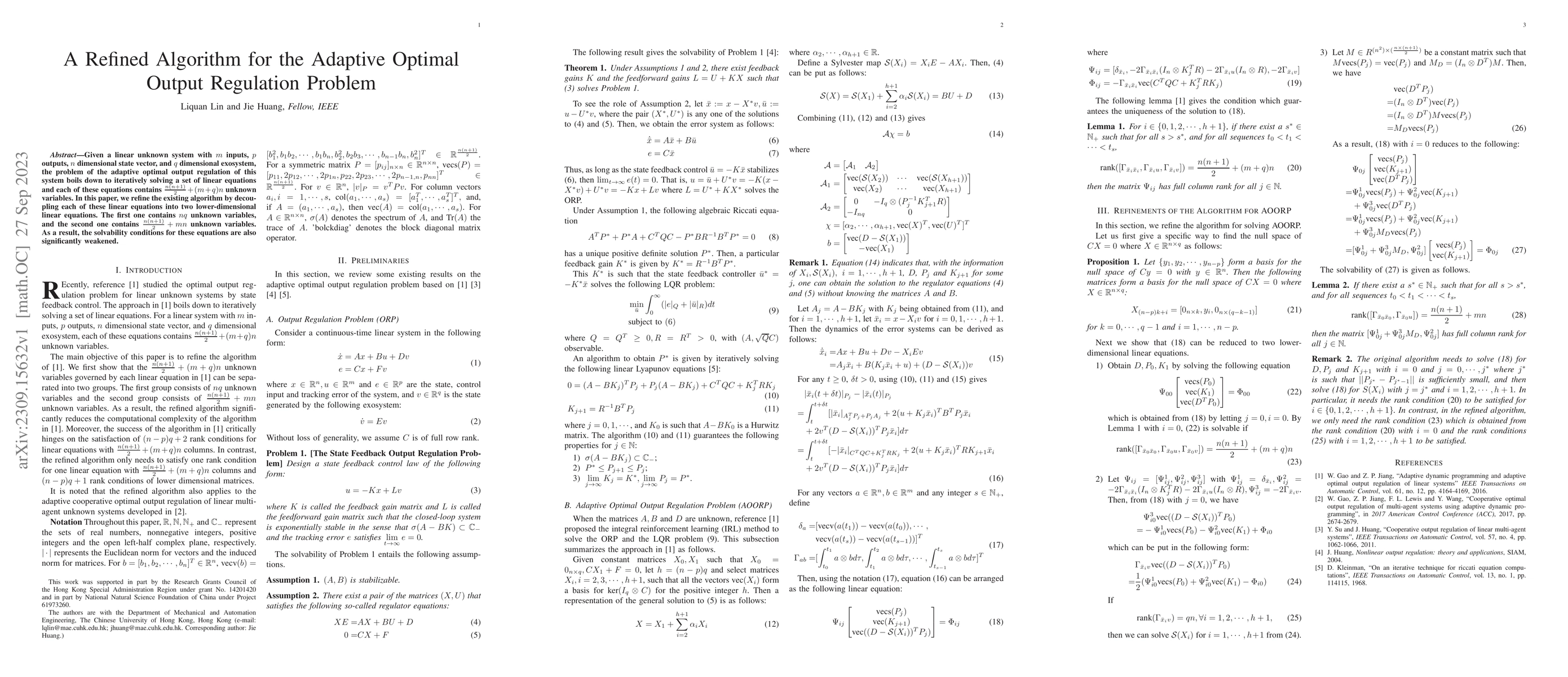 Thumbnail for A Refined Algorithm for the Adaptive Optimal Output Regulation Problem