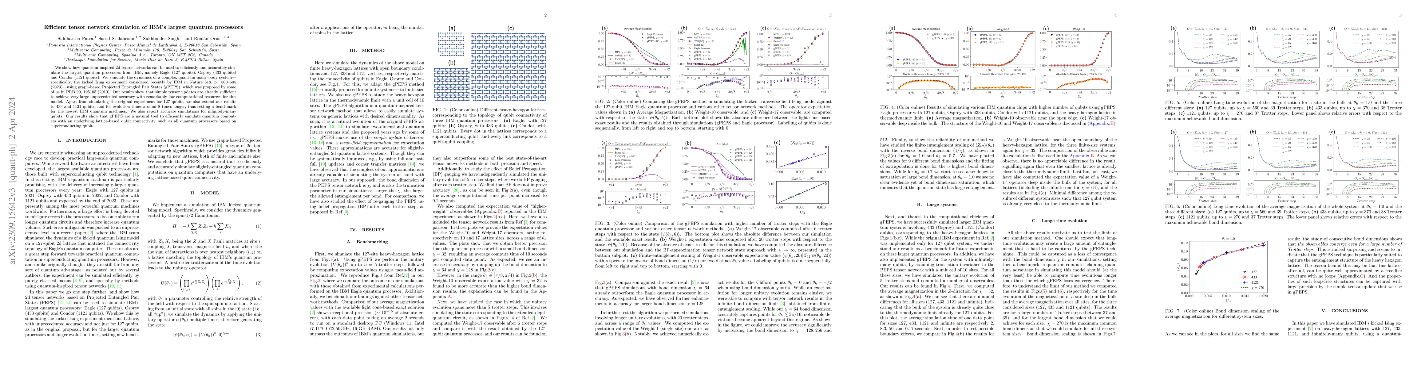 Thumbnail for Efficient tensor network simulation of IBM's largest quantum processors