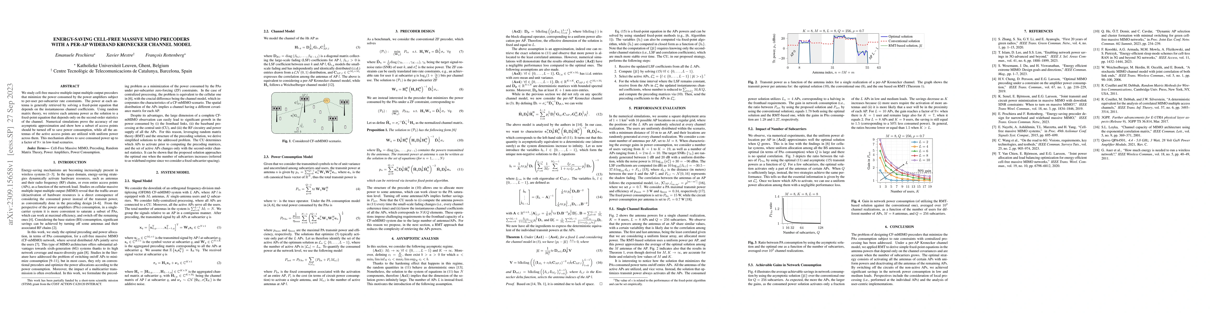 Thumbnail for Energy-Saving Cell-Free Massive MIMO Precoders with a Per-AP Wideband
  Kronecker Channel Model