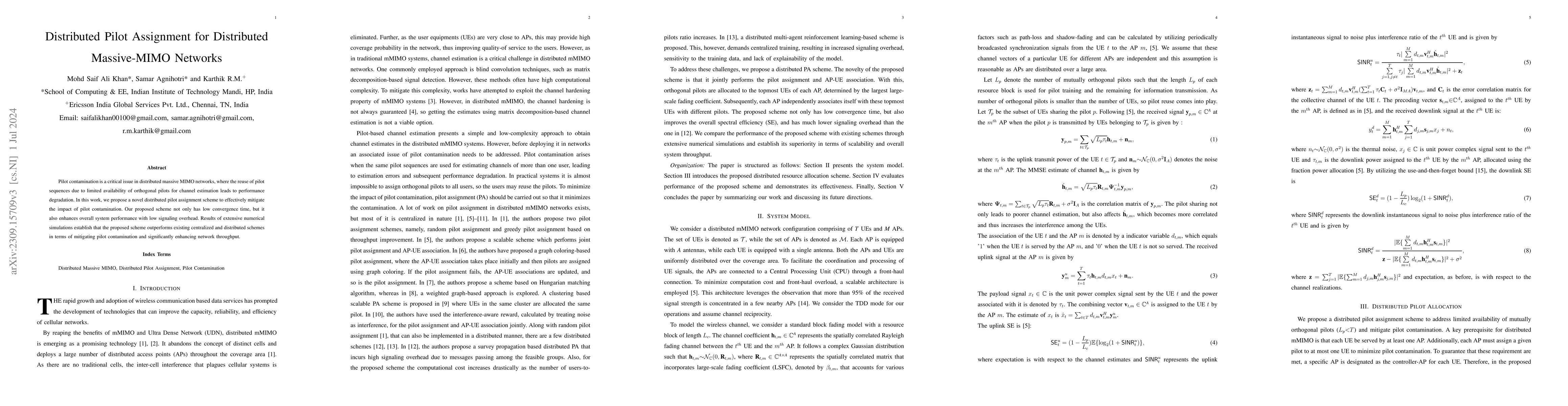 Thumbnail for Distributed Pilot Assignment for Distributed Massive-MIMO Networks