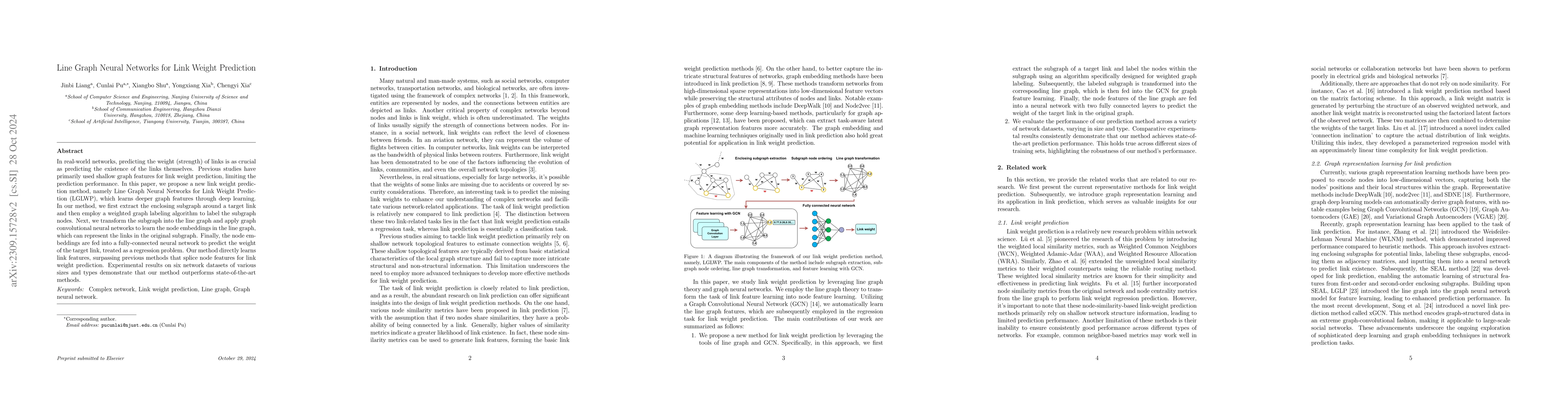 Thumbnail for Line Graph Neural Networks for Link Weight Prediction