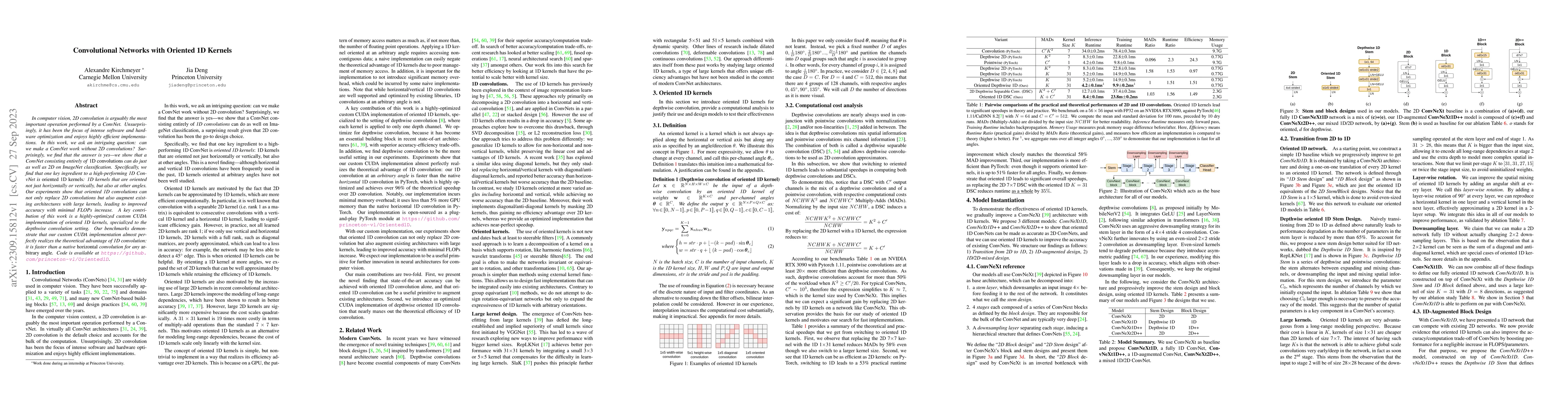 Thumbnail for Convolutional Networks with Oriented 1D Kernels