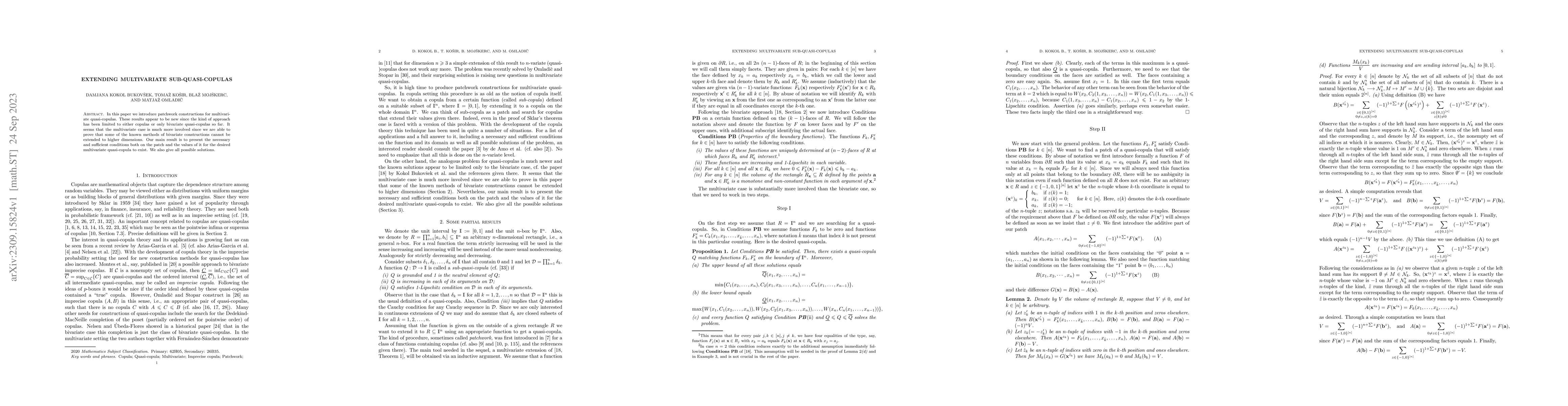 Thumbnail for Extending multivariate sub-quasi-copulas