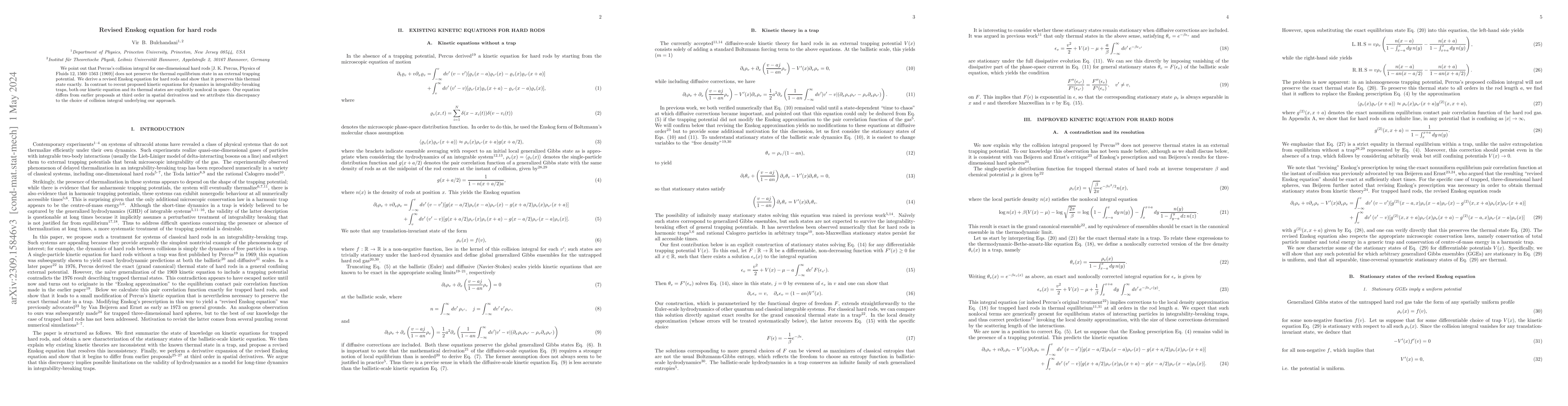 Thumbnail for Revised Enskog equation for hard rods