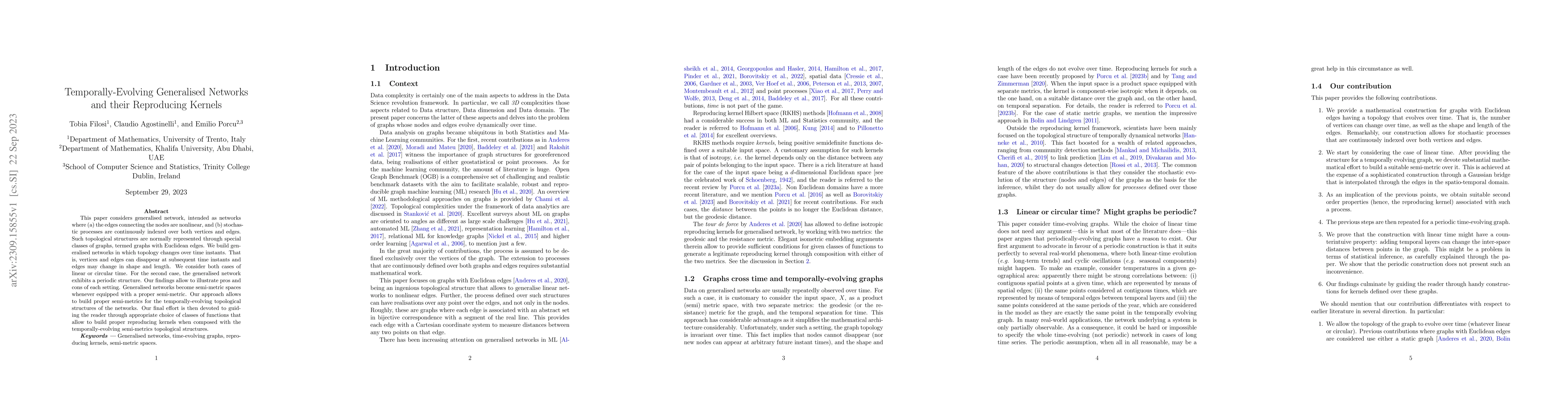 Thumbnail for Temporally-Evolving Generalised Networks and their Reproducing Kernels