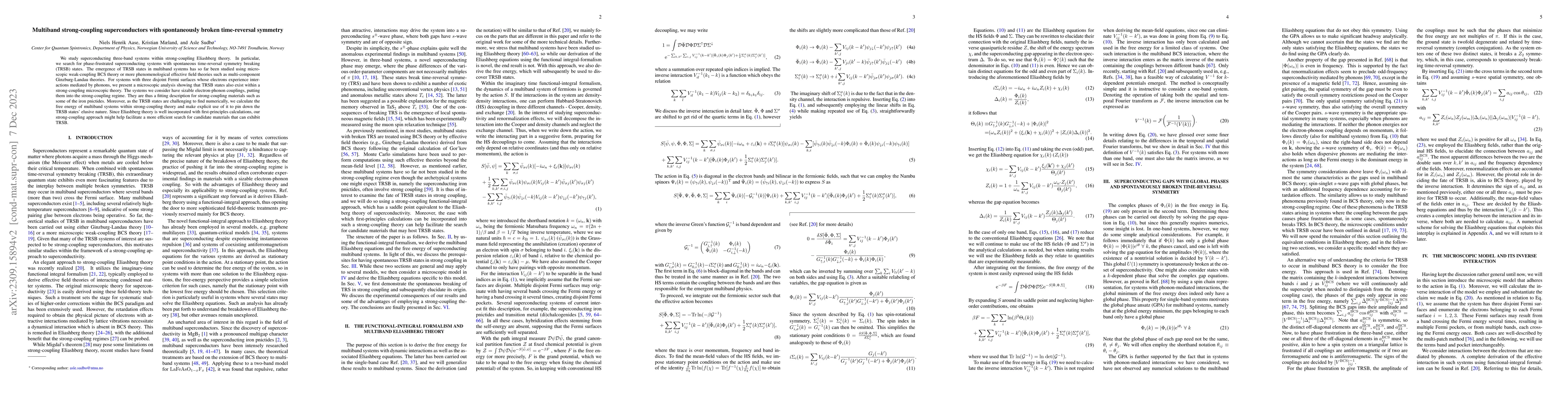 Thumbnail for Multiband strong-coupling superconductors with spontaneously broken
  time-reversal symmetry