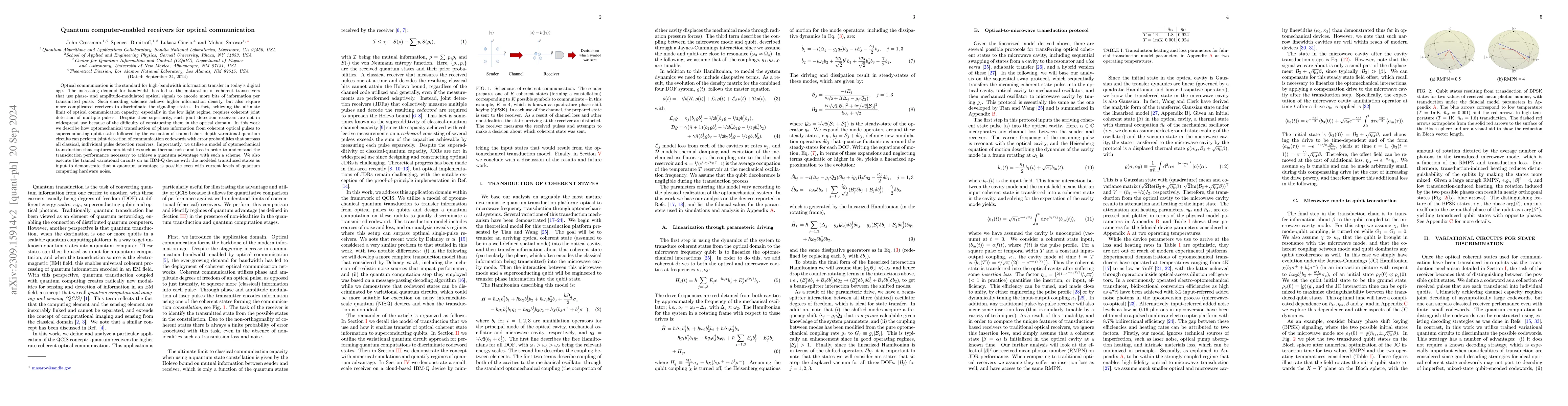 Thumbnail for Quantum computer-enabled receivers for optical communication