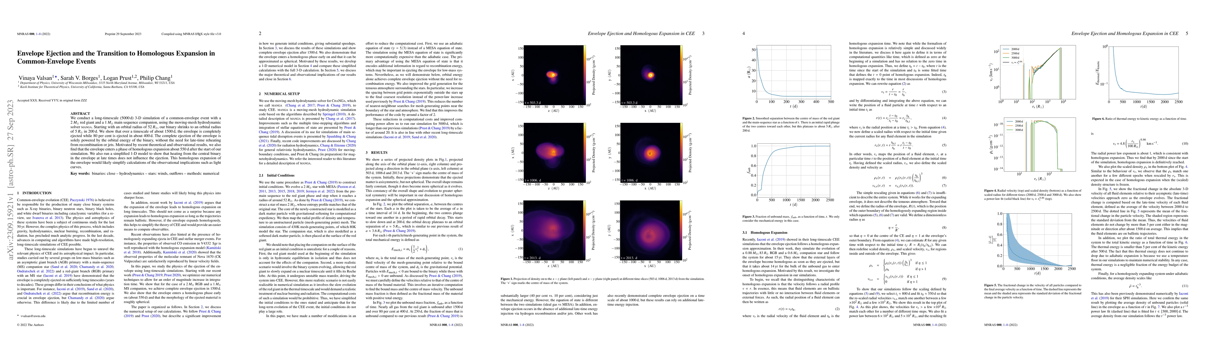 Thumbnail for Envelope Ejection and the Transition to Homologous Expansion in
  Common-Envelope Events