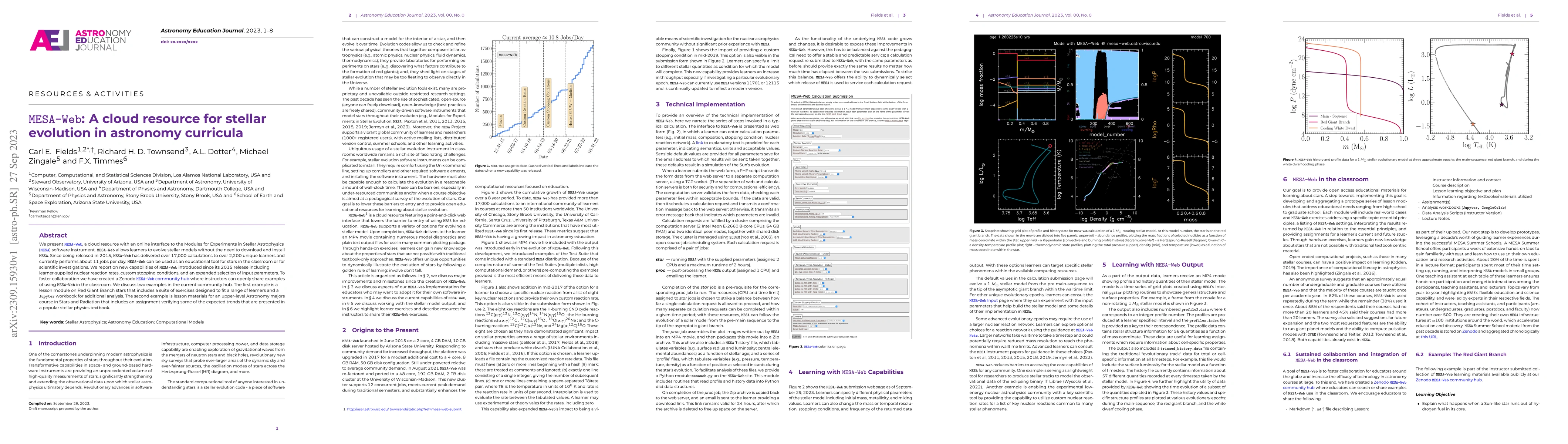Thumbnail for MESA-Web: A cloud resource for stellar evolution in astronomy curricula