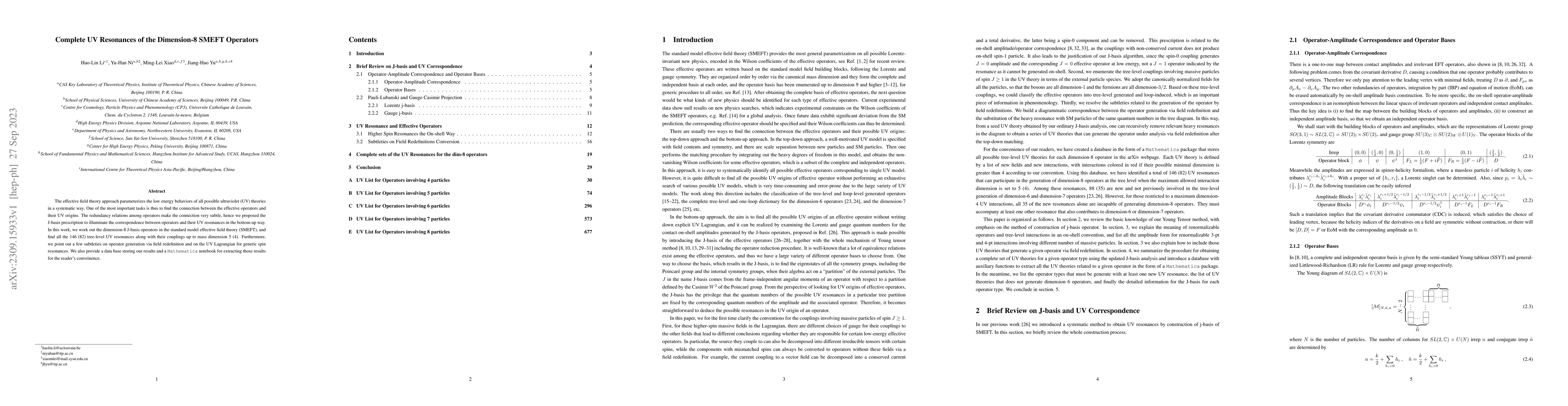 Thumbnail for Complete UV Resonances of the Dimension-8 SMEFT Operators