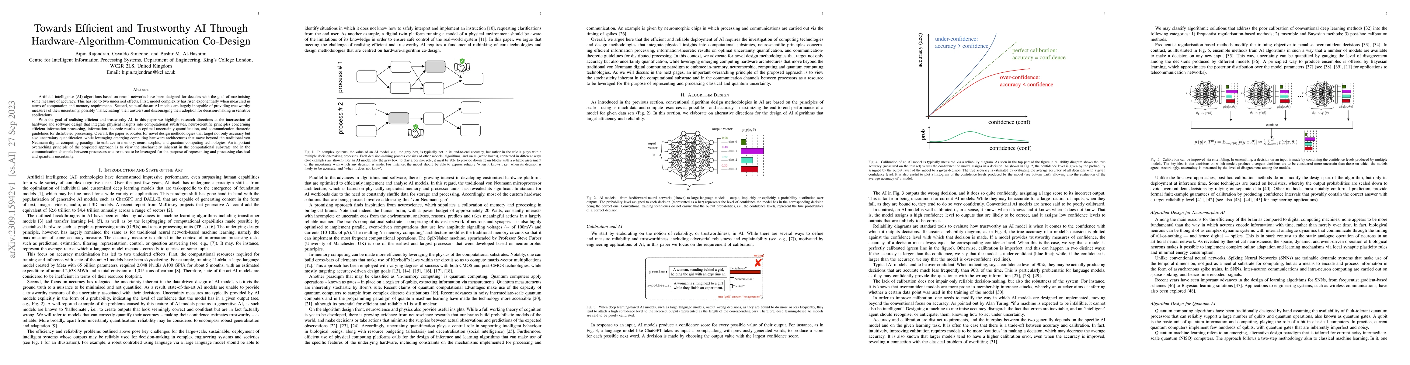 Thumbnail for Towards Efficient and Trustworthy AI Through
  Hardware-Algorithm-Communication Co-Design