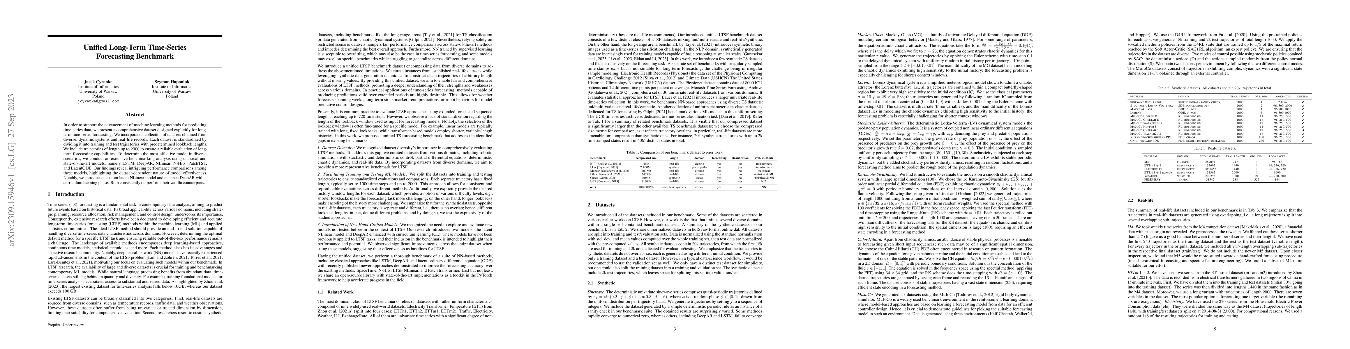 Thumbnail for Unified Long-Term Time-Series Forecasting Benchmark