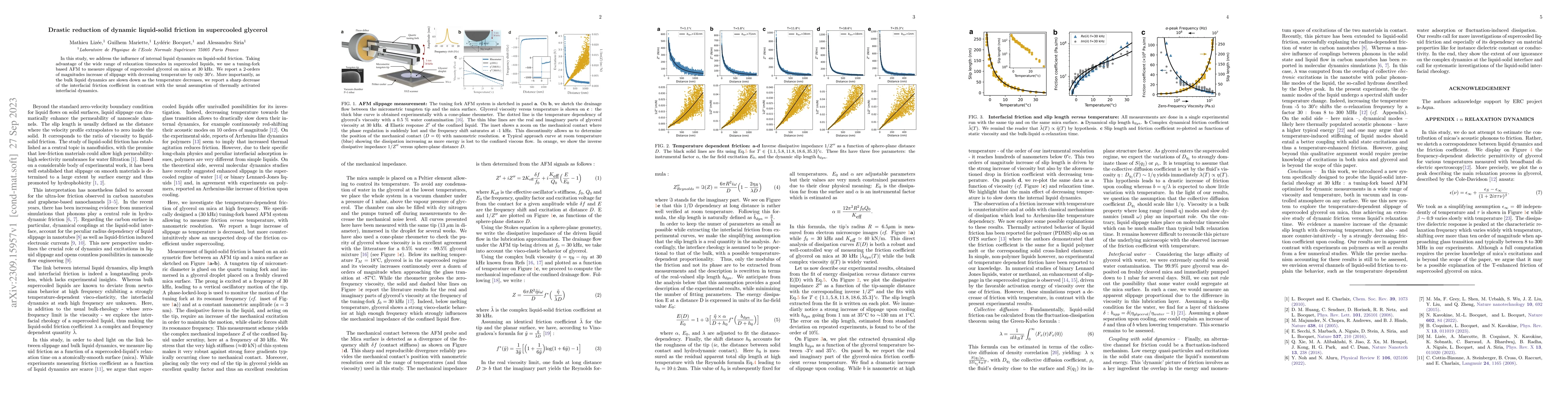 Thumbnail for Drastic reduction of dynamic liquid-solid friction in supercooled
  glycerol