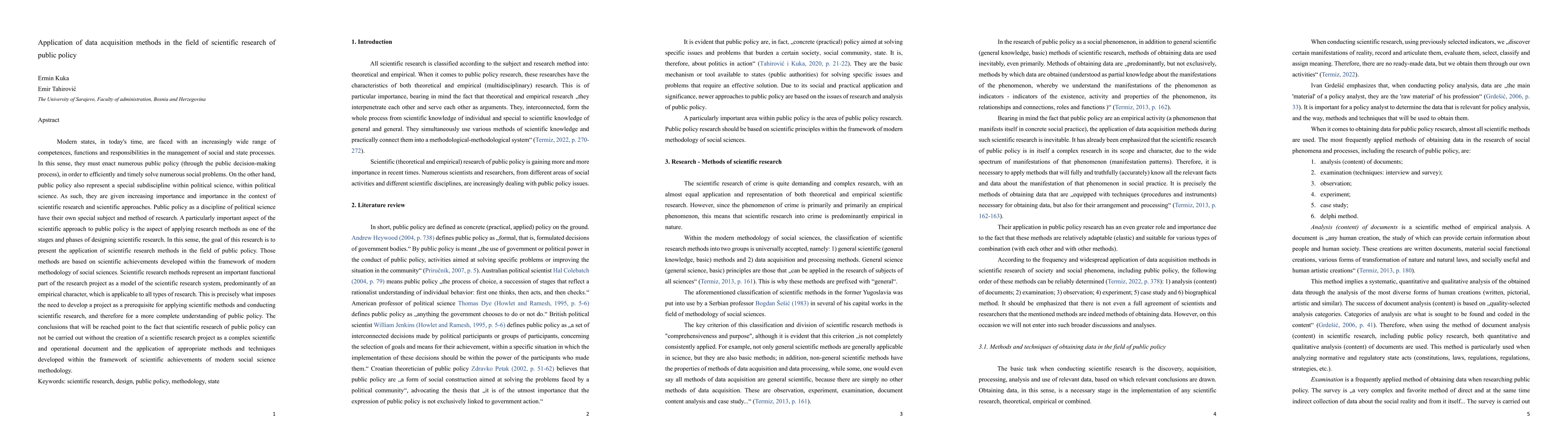 Thumbnail for Application of data acquisition methods in the field of scientific
  research of public policy