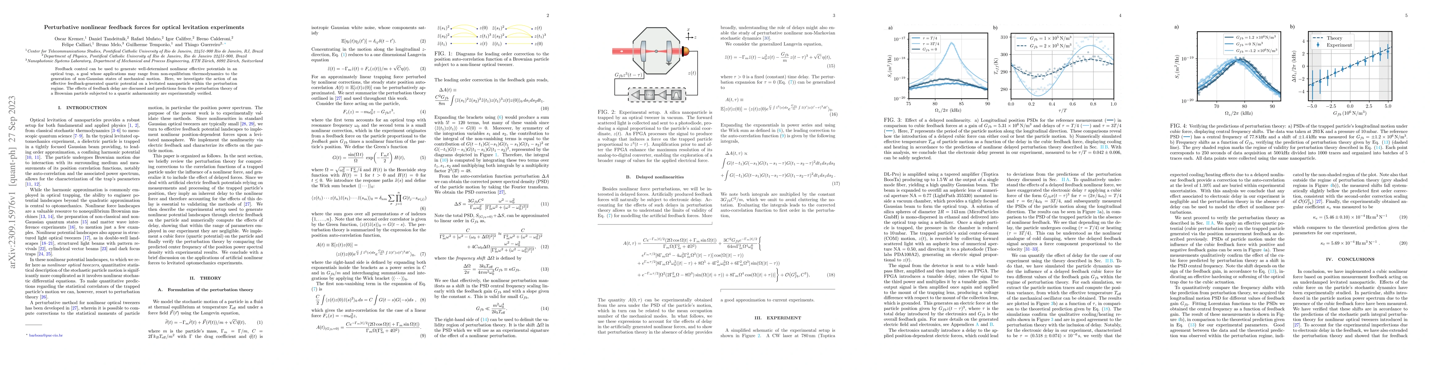 Thumbnail for Perturbative nonlinear feedback forces for optical levitation
  experiments