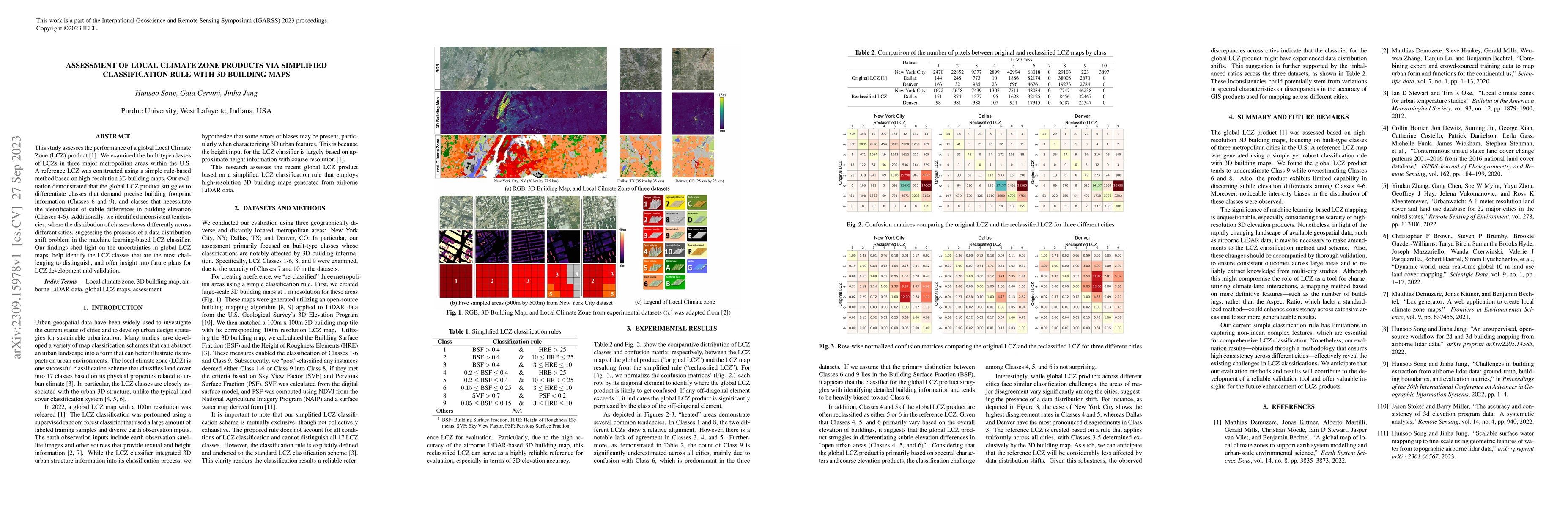 Thumbnail for Assessment of Local Climate Zone Products via Simplified Classification
  Rule with 3D Building Maps