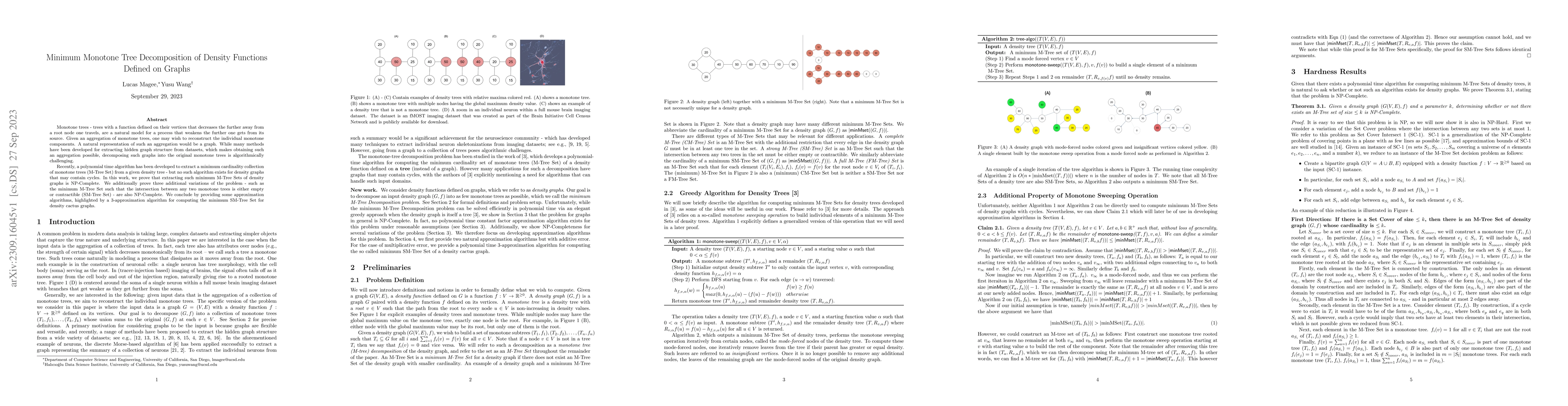 Thumbnail for Minimum Monotone Tree Decomposition of Density Functions Defined on
  Graphs