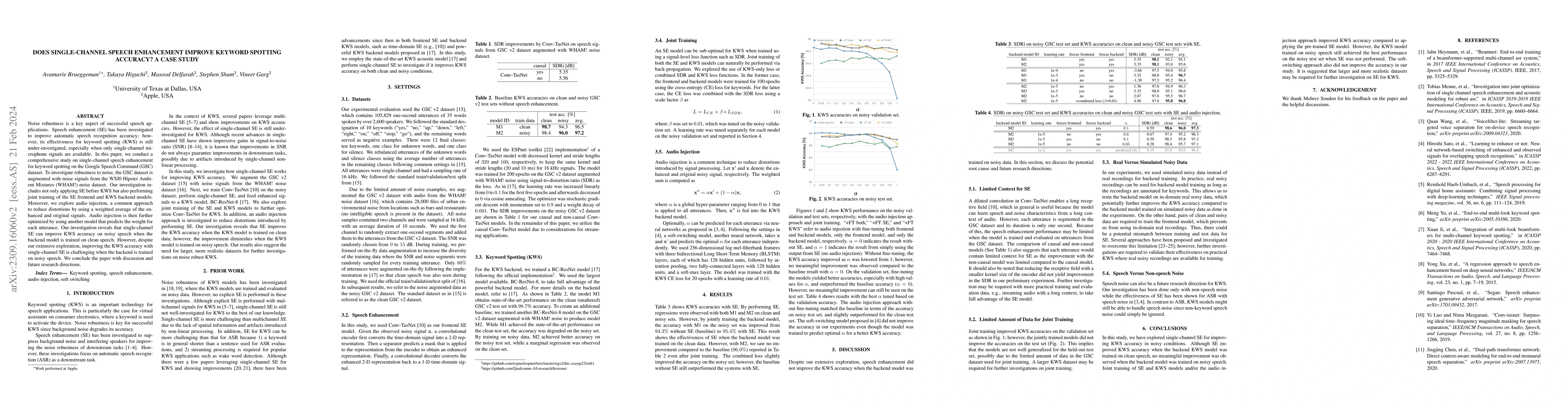 Thumbnail for Does Single-channel Speech Enhancement Improve Keyword Spotting
  Accuracy? A Case Study