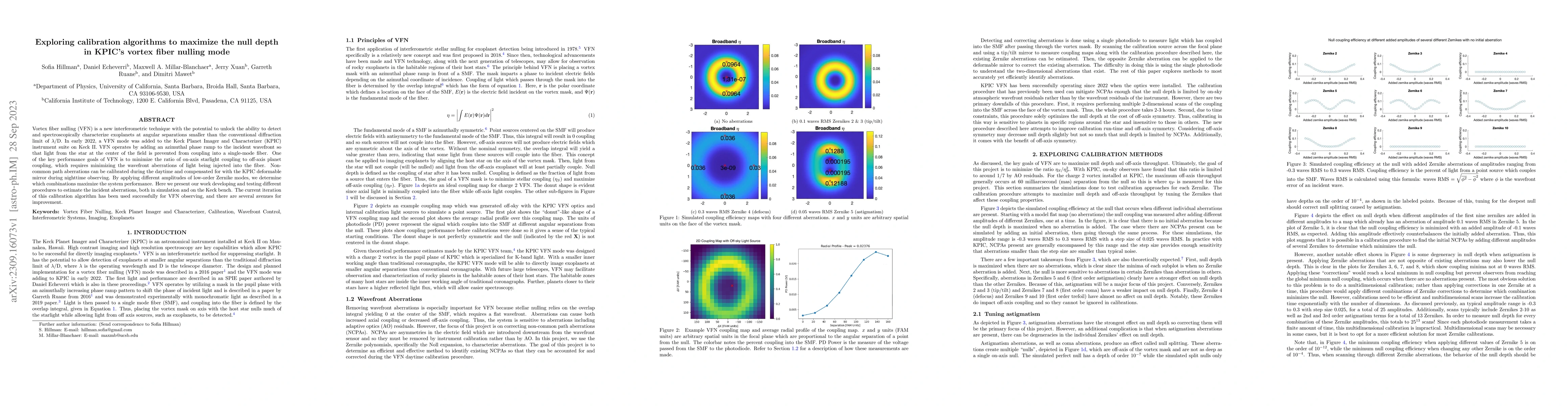 Thumbnail for Exploring calibration algorithms to maximize the null depth in KPIC's
  vortex fiber nulling mode