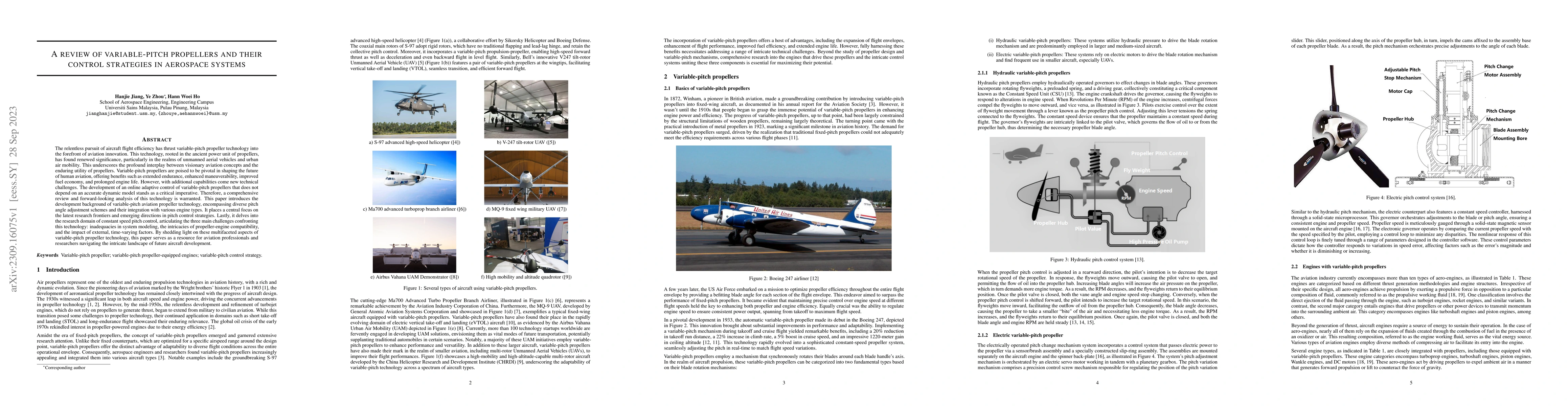 Thumbnail for A review of variable-pitch propellers and their control strategies in
  aerospace systems