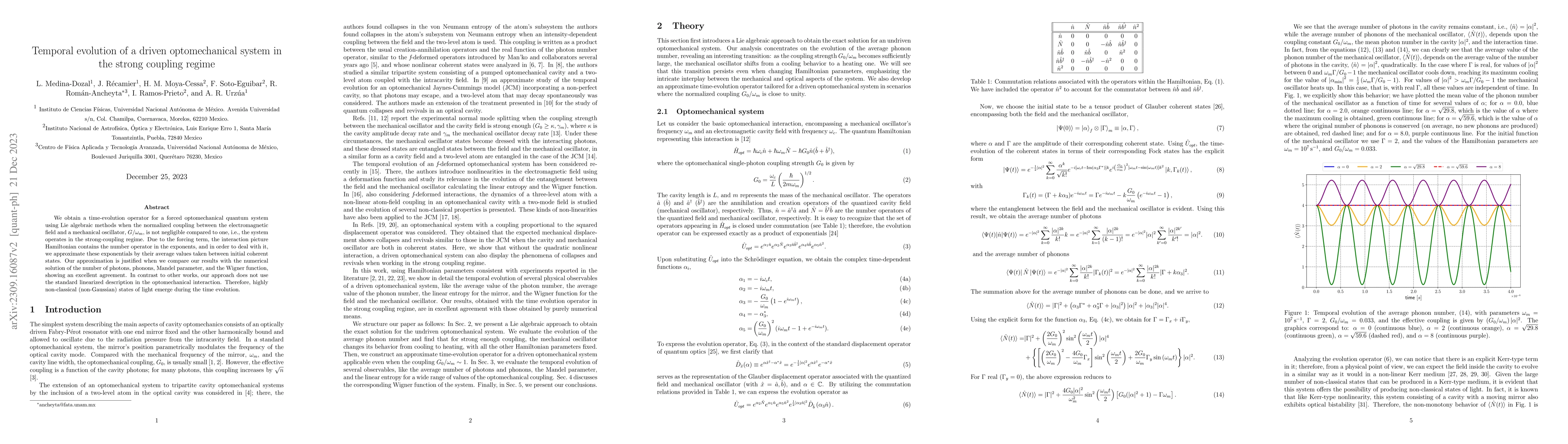 Thumbnail for Temporal evolution of a driven optomechanical system in the strong
  coupling regime