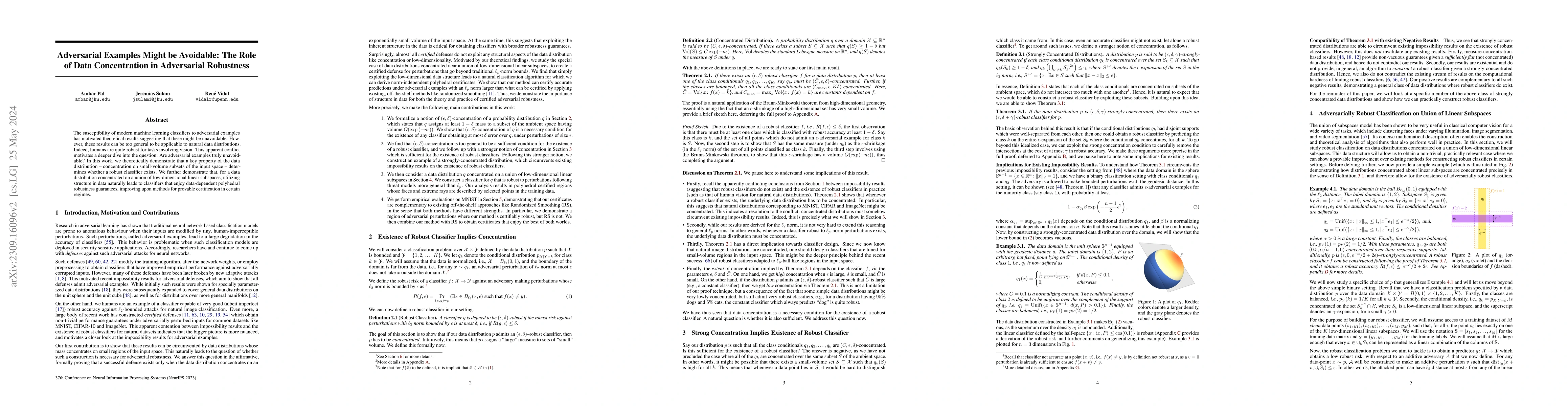 Thumbnail for Adversarial Examples Might be Avoidable: The Role of Data Concentration
  in Adversarial Robustness