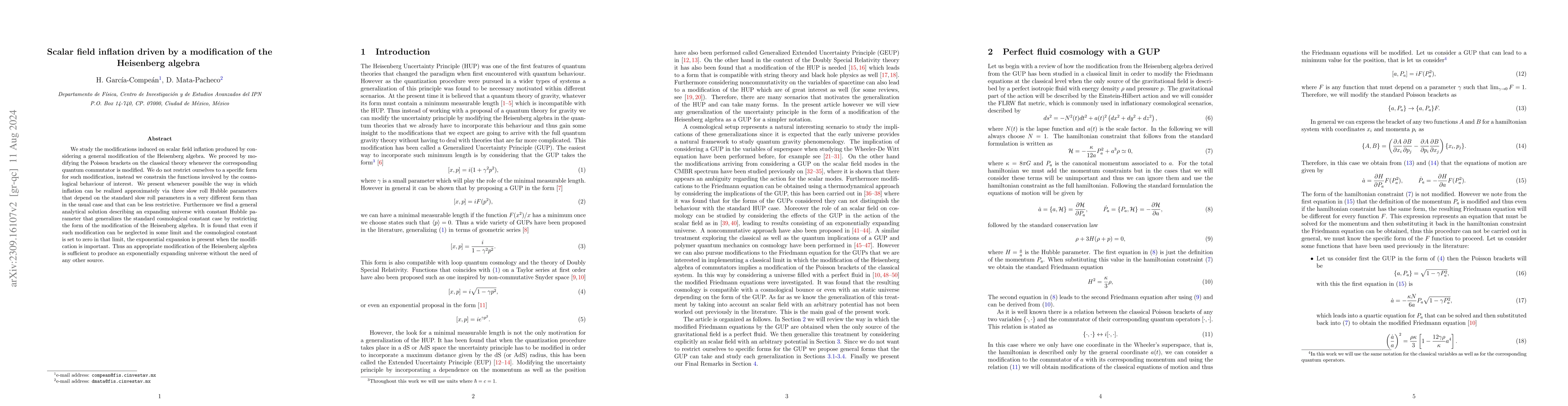 Thumbnail for Scalar field inflation driven by a modification of the Heisenberg
  algebra