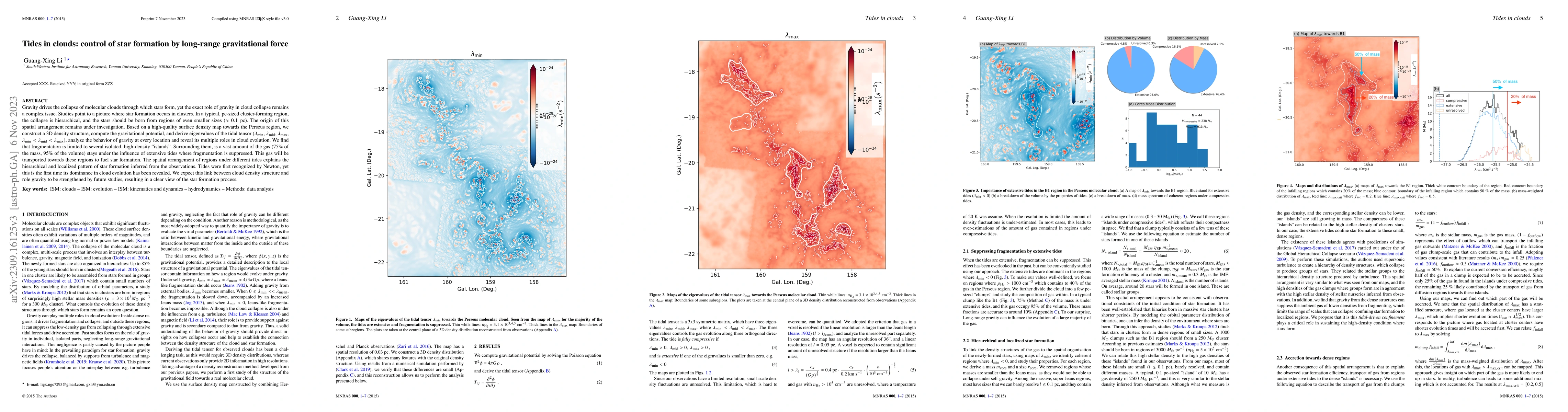 Thumbnail for Tides in clouds: control of star formation by long-range gravitational
  force